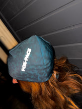 Ielādēt video galerijas pārlūkā, Women's A-line running skirt with an ombre (burgundy and pink) base and a Strelitzia floral pattern. The skirt has built-in black mid-length shorts with side pockets and a zipper pocket on the back.