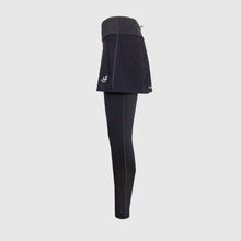 Load image into Gallery viewer, Black running skirt with inner leggings and pockets - BLACK FOX
