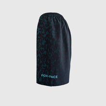 Ielādēt video galerijas pārlūkā, Women's A-line running skirt with an ombre (burgundy and pink) base and a Strelitzia floral pattern. The skirt has built-in black mid-length shorts with side pockets and a zipper pocket on the back.