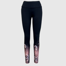 Load image into Gallery viewer, Printed high waist leggings - PEONIES
