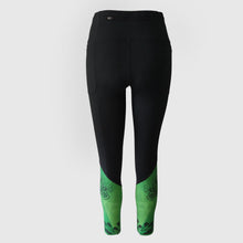 Ielādēt video galerijas pārlūkā, Printed high waist leggings - GREEN - Fox-Pace