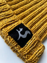 Load image into Gallery viewer, Knitted merino wool beanie with a reflective thread line and logo - BLAZE - Fox-Pace