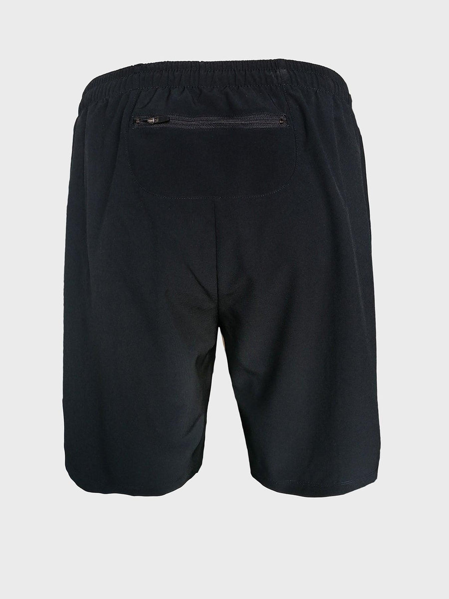 Men's running shorts with inner long shorts and pockets
