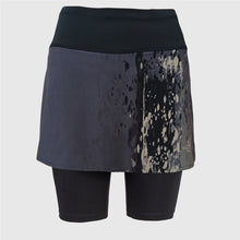 Ielādēt video galerijas pārlūkā, Melni skriešanas svārki ar pagarinātiem apakššortiem un kabatām - CAMO