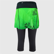 Ielādēt video galerijas pārlūkā, Skriešanas svārki ar kapri apakššortiem un kabatām - GREEN