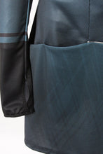 Ielādēt video galerijas pārlūkā, Long sleeve running dress with half zip and print - AQUAMARINE - Fox-Pace