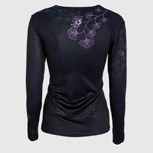 Ielādēt video galerijas pārlūkā, Printed long sleeve running top - NIGHT - Fox-Pace