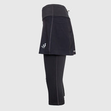 Load image into Gallery viewer, Black running skirt with inner capri shorts and pockets - BLACK FOX