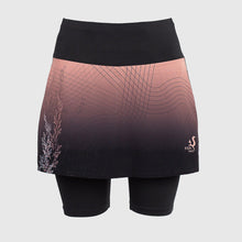 Load image into Gallery viewer, Printed running skirt with inner mid-length shorts and pockets - REED - Fox-Pace