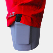 Ielādēt video galerijas pārlūkā, Men's split shorts with inner long shorts and pockets - BERRY - Fox-Pace