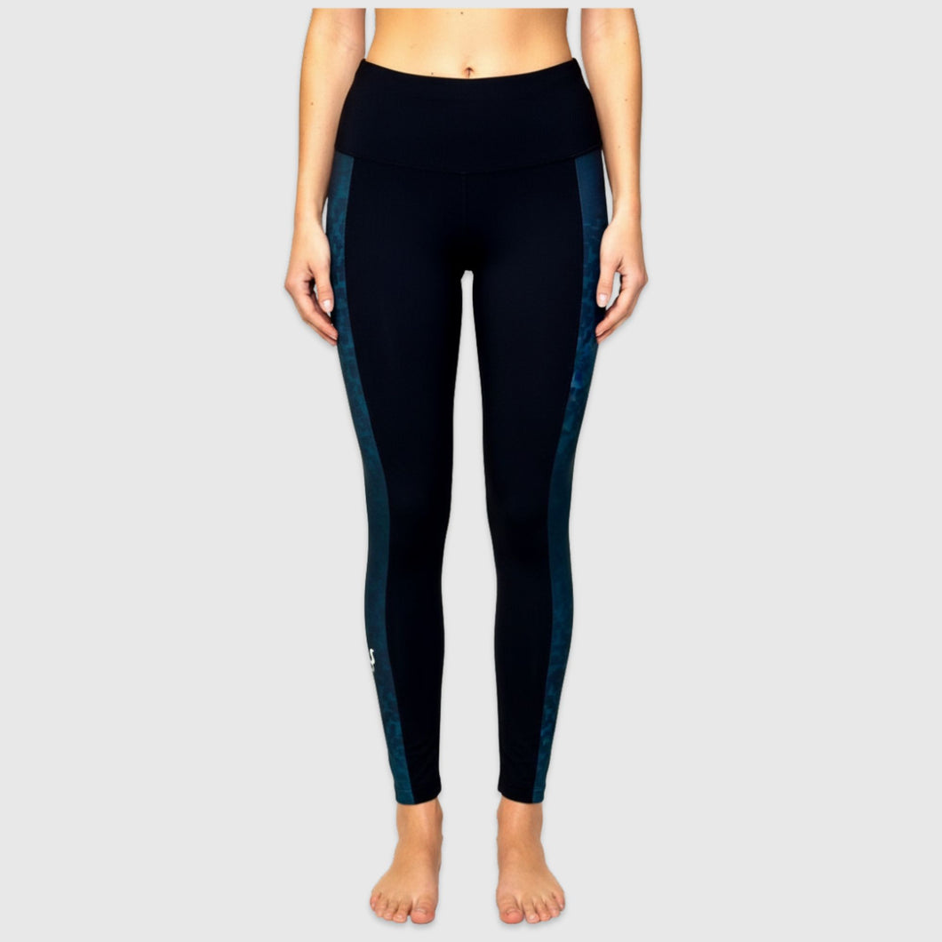 Warm winter running leggings with side pockets - PIXEL
