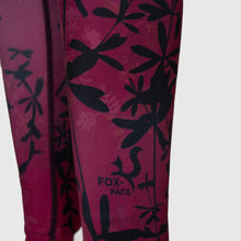 Load image into Gallery viewer, Printed high waist leggings with back pocket - BURGUNDY
