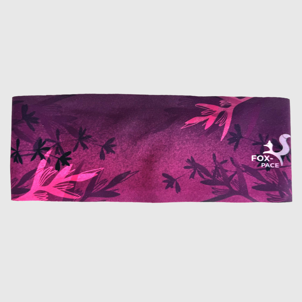 Wide, printed headband - STRELITZIA