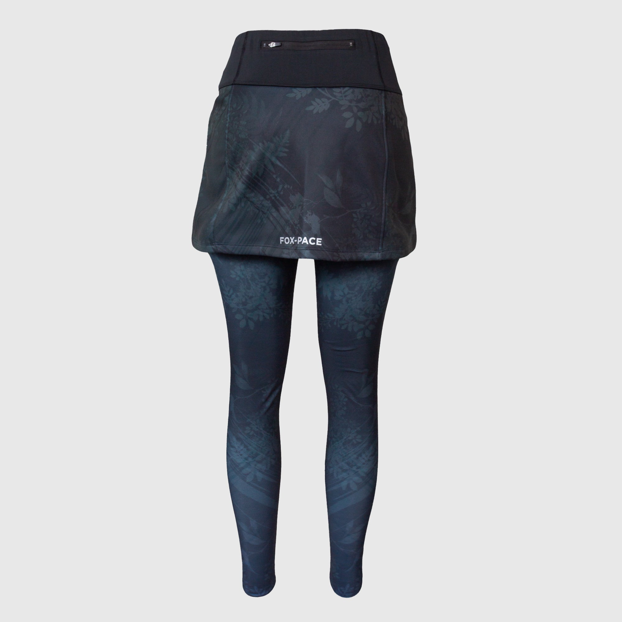 Warm winter running leggings with an over skirt and brushed inside - M