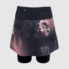 Load image into Gallery viewer, Printed running skirt with inner mid-length shorts and pockets - PEONIES
