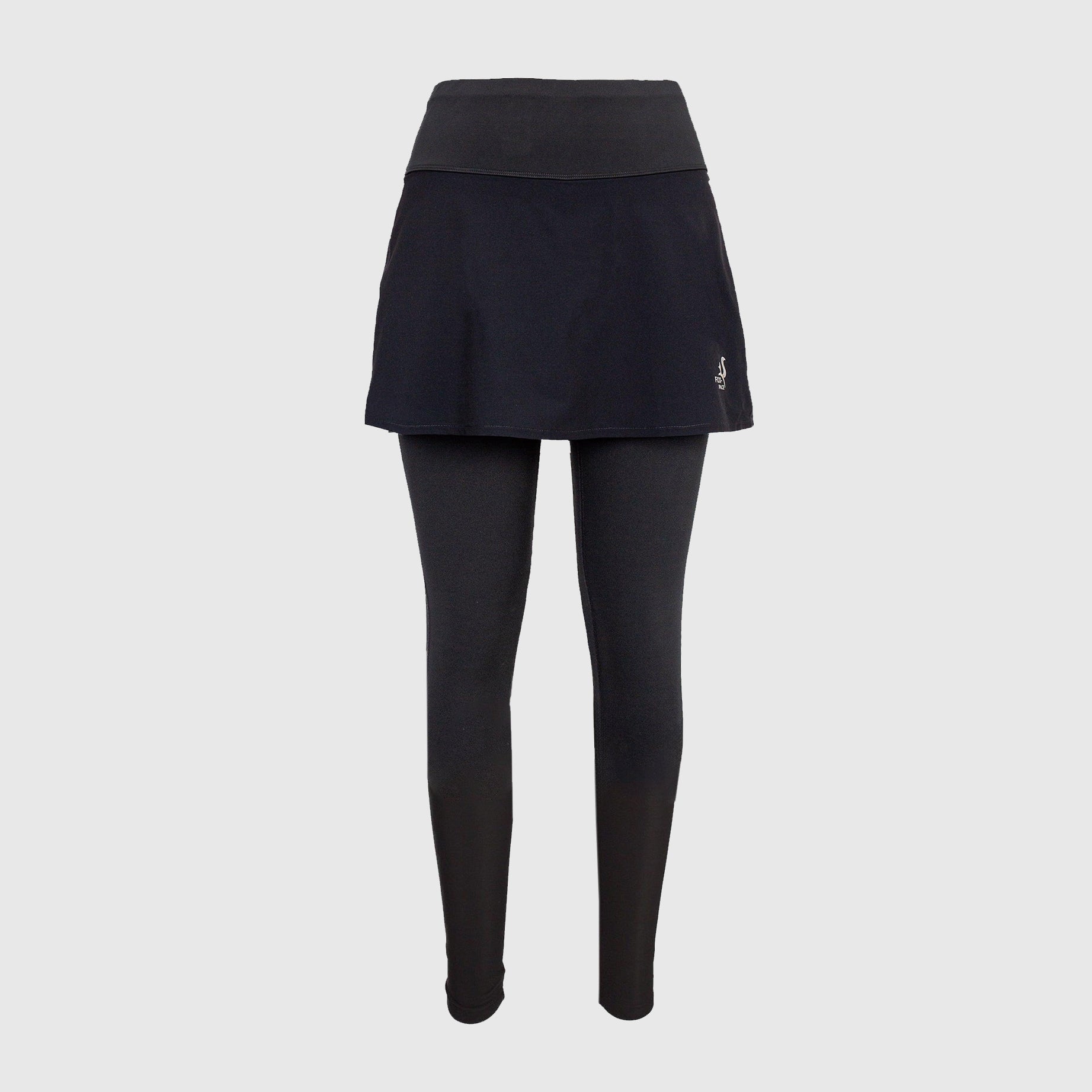 Black running skirt with inner leggings and pockets - BLACK FOX Black running skirt with inner leggings and pockets - BLACK FOX