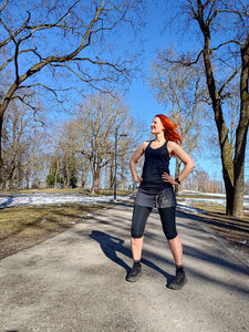 Printed running skirt with inner capri shorts and pockets - CAMO