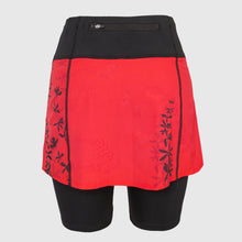Load image into Gallery viewer, Printed running skirt with inner mid-length shorts and pockets - CORAL
