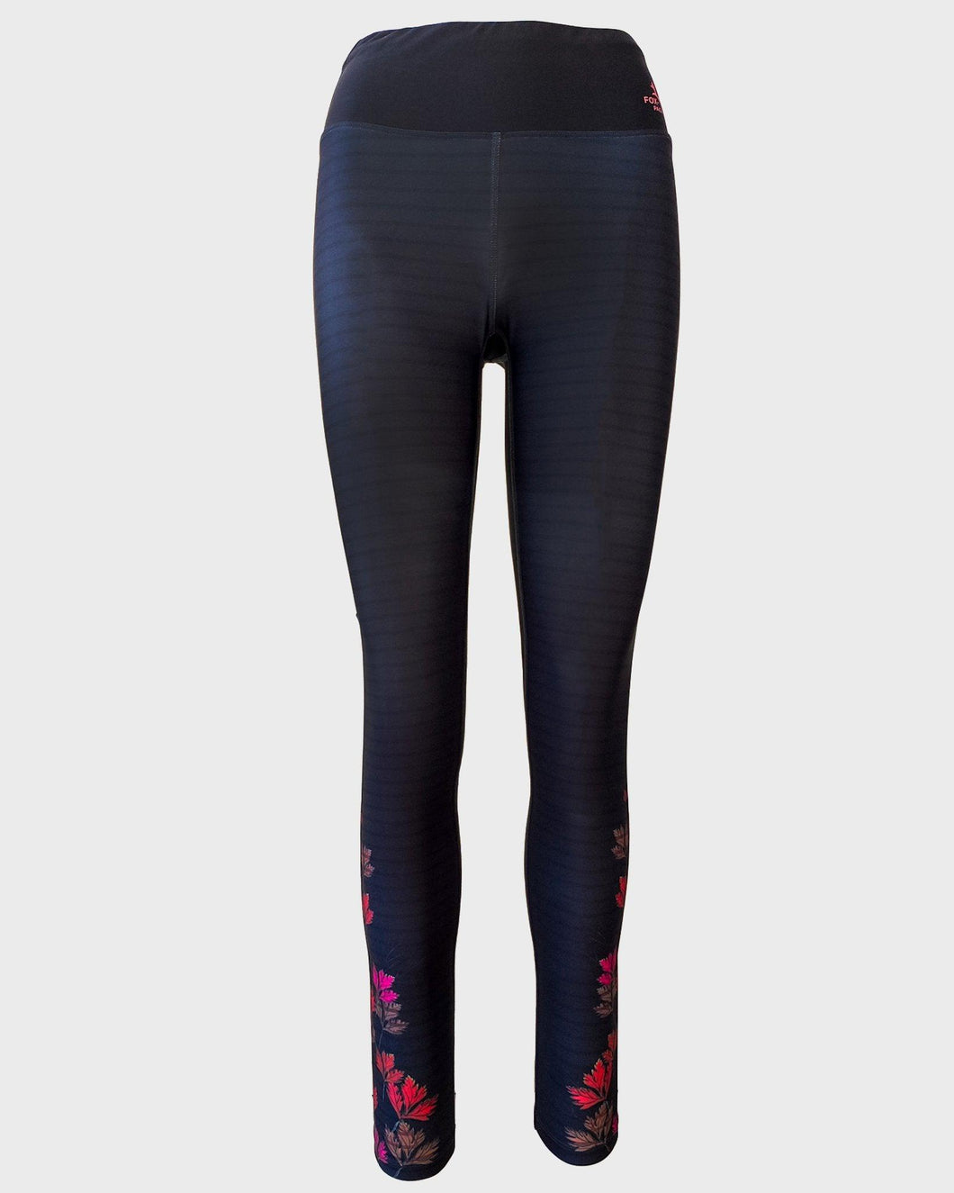 Printed high waist leggings with back pocket - HERBARIUM - Fox-Pace