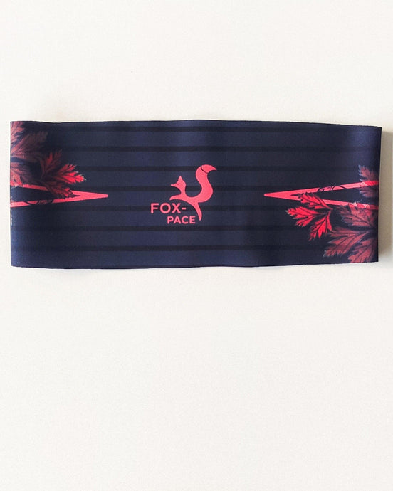 Wide, printed headband - FOXTRAIL RED - Fox-Pace