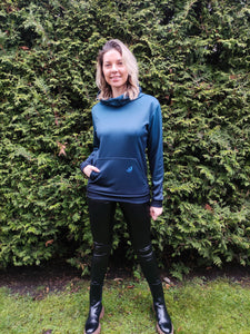 Printed unisex hoodie - OCEAN BLUE - Fox-Pace