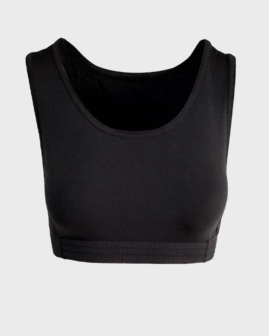 Racer-back crop top with back pocket - COAL - Fox-Pace