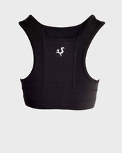Load image into Gallery viewer, Racer-back crop top with back pocket - COAL - Fox-Pace
