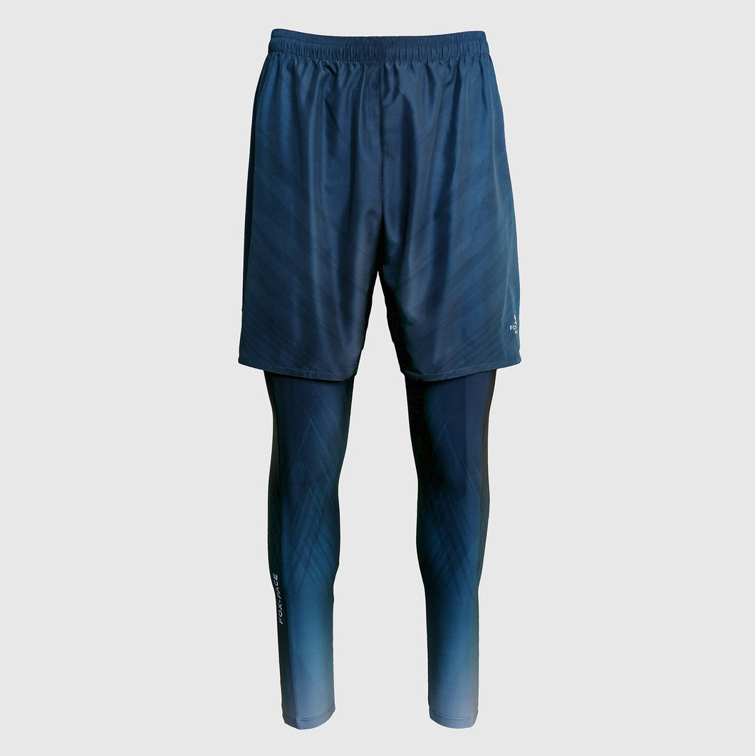 Cultsport Blue Running Shorts with Inner Tights