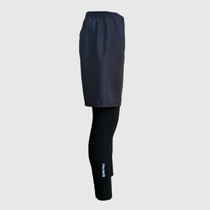 Men's winter running shorts with extra warm inner leggings and pockets - RESILIENCE - Fox-Pace