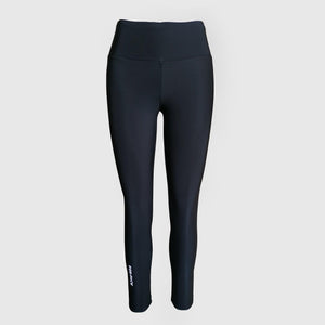 High waist warm winter running leggings with back pocket and reflectors - RAVEN - Fox-Pace