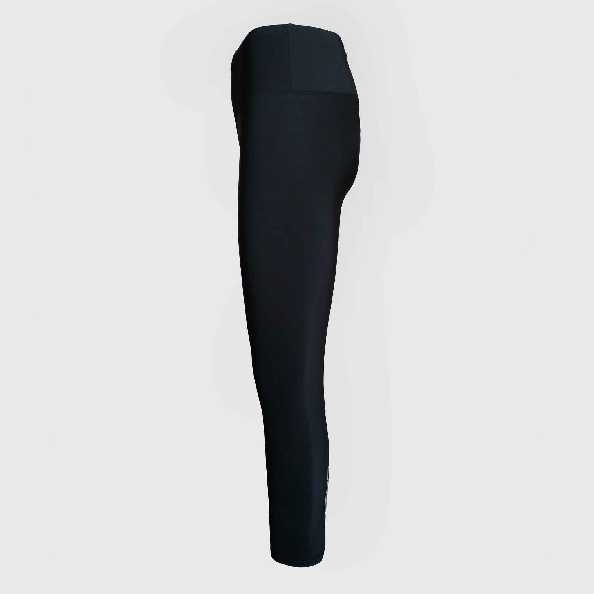 High waist winter leggings with back pocket and reflectors - RAVEN