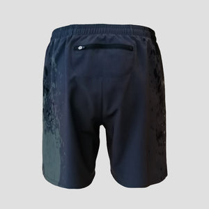 Men's running shorts with inner long shorts and pockets - CAMO