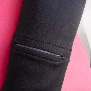 Printed long sleeve running top with watch windows - FUCHSIA - Fox-Pace
