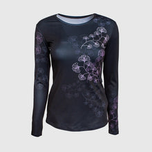 Load image into Gallery viewer, Printed long sleeve running top - NIGHT - Fox-Pace
