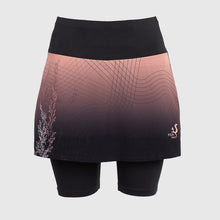 Load image into Gallery viewer, Printed running skirt with inner mid-length shorts and pockets - REED - Fox-Pace
