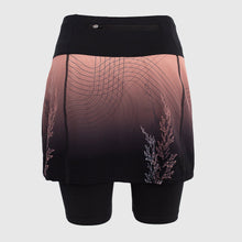Ielādēt video galerijas pārlūkā, Printed running skirt with inner mid-length shorts and pockets - REED - Fox-Pace

