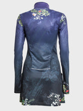 Load image into Gallery viewer, Long sleeve running dress with half zip and print - NIGHTFALL - Fox-Pace
