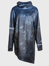 Load image into Gallery viewer, Printed unisex hoodie with an asymmetrical hemline - VIOLET - Fox-Pace

