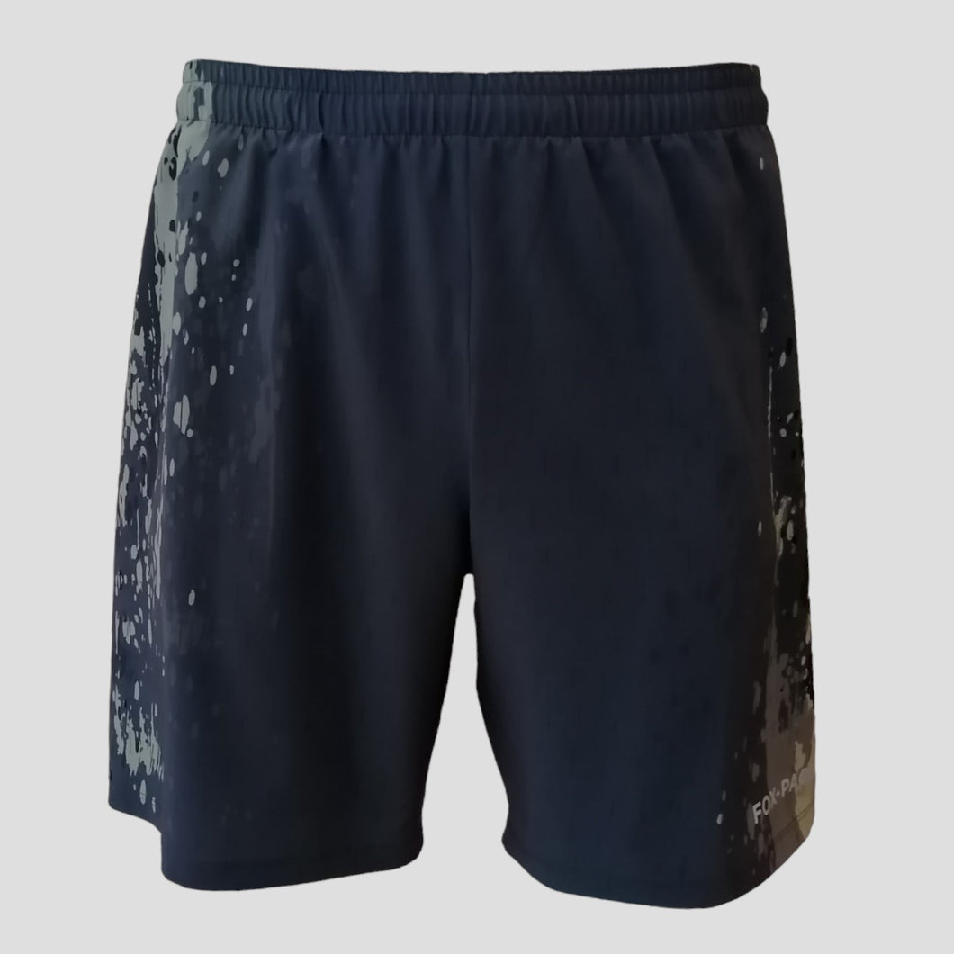 Men's running shorts with inner long shorts and pockets - CAMO